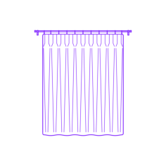 Buildings Window Curtains Ring Top Goblet Outline Icon Svg Set, Free Vectors File